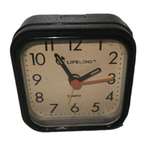 Lifelong Quartz Travel Alarm Clock – Vintage Style – Battery Operated – 2.4"