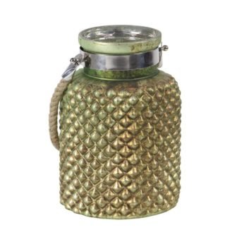 Light Green Hobnail Design Candle Lantern