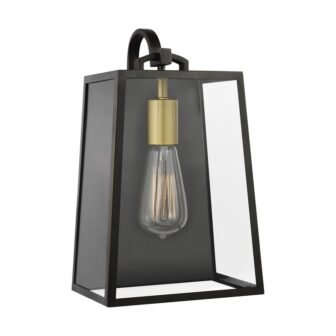 Lindbergh 1-Light Antique Bronze Outdoor Wall Lantern Sconce