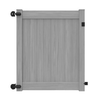Linden 5 ft. x 6 ft. Driftwood Gray Vinyl Fence Gate Kit
