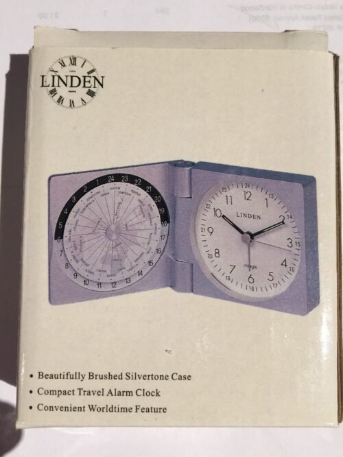 LINDEN ASHFORD WORLD TIME TRAVEL ALARM CLOCK RBL-707 New In Box