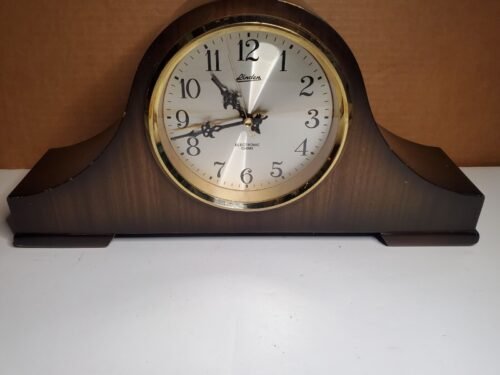 Linden Electronic Strike Chime #7012 Mantle Wooden Clock Tested Working Great