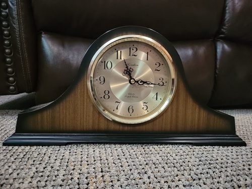 Linden Quartz Triple Chime Mantle Clock Gold Tone