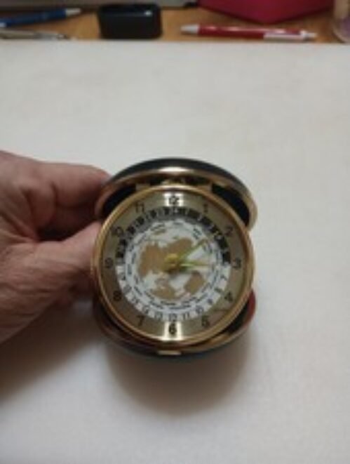 Linden Travel Alarm Clock Japan World Time Zones Vintage Wind Up - Not Running