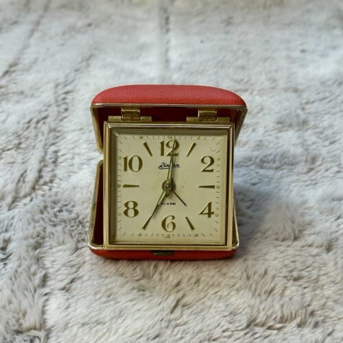 Linden Travel Alarm Clock With Built In Case. Vintage - Works