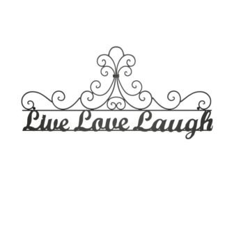 Live Laugh Love Metal Cutout Sign