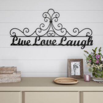 Live Laugh Love Metal Cutout Sign