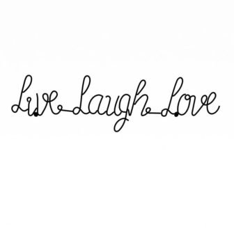 Live Laugh Love Metal Cutout Sign