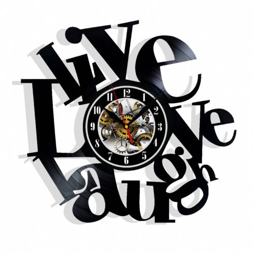 Live Love Laugh Wall Clock Gift Birthday Holiday Art Home Room Decor Design