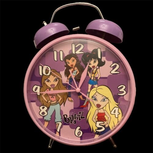 Livin Bratz Blazin Hot Battery Operated Pink Purple Oversized Alarm Clock Jumbo
