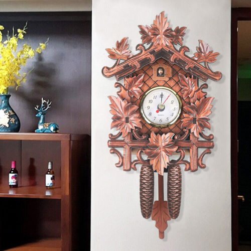 Living Room Clock Wall Clock Retro Quartz Hanging Clocks Timer Home Decoration
