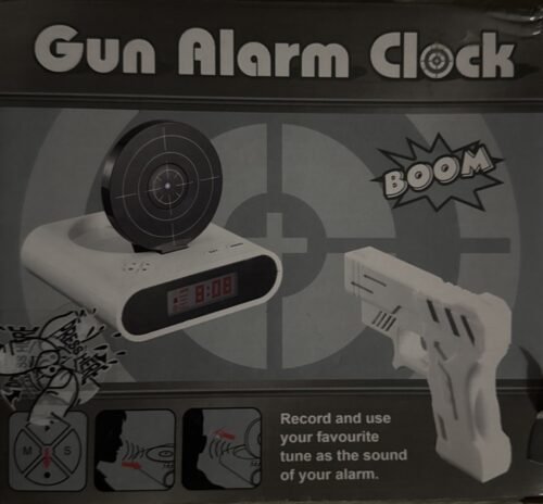 Lock N’ Load Gun alarm clock/creative & Game Shooting Practice New In BOX