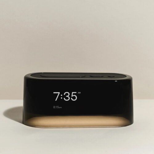 Loftie Smart Alarm Clocks for Bedrooms- Battery-Powered Smart Clock (Black Top)