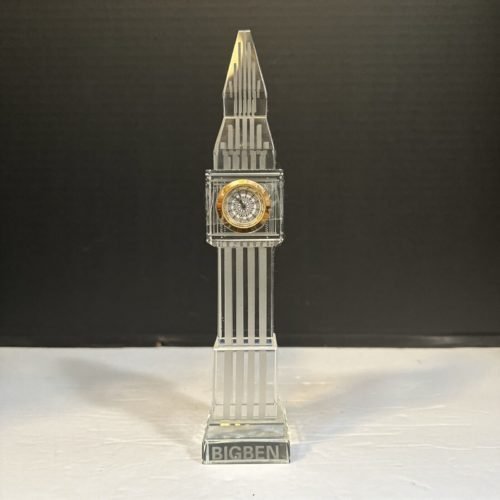 London Big Ben Crystal Clock Table Shelf Showpiece Souvenir Gift Tabletop