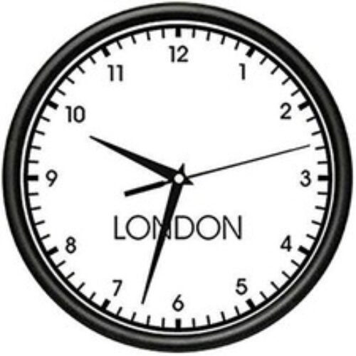 London TIME Wall Clock World time Zone Clock Office Business