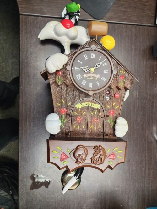 Looney Tunes Sylvester and Tweety Animated Cuckoo Clock by Thinktek