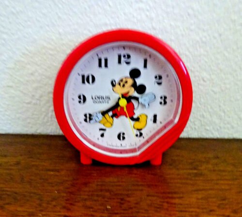 LORUS MICKEY MOUSE BATTERY POWERED TABLE ALARM CLOCK