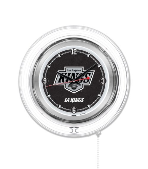 Los Angeles Kings Clock w/ Double Neon Ring