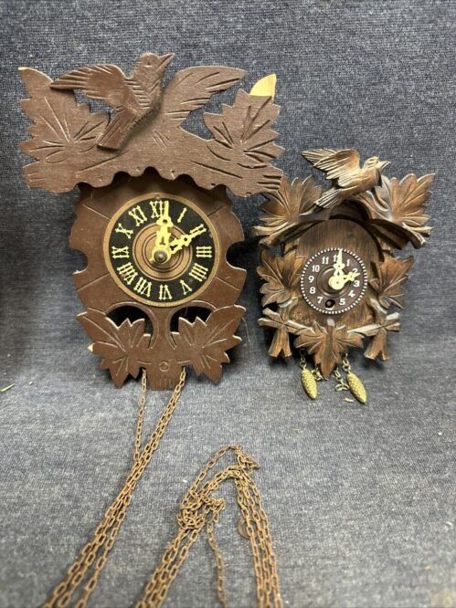 Lot Of 2 Small Vintage Cuckoo Clocks West Germany