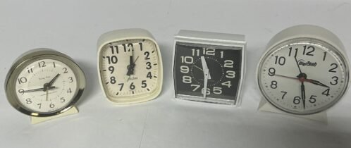 Lot Of 4 Vintage Wind Up Alarm Clocks - All In Working Order - Read Description
