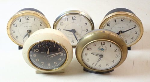 LOT OF 5 VINTAGE WESTCLOX BABY BEN ALARM CLOCKS