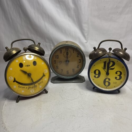 Lot Of MCM Wind Up Alarm Clocks USA Germany Lux Florn VTG