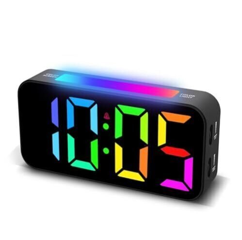 Loud Alarm Clocks for Heavy Sleepers Digital Clock with Night Light Large Dis...