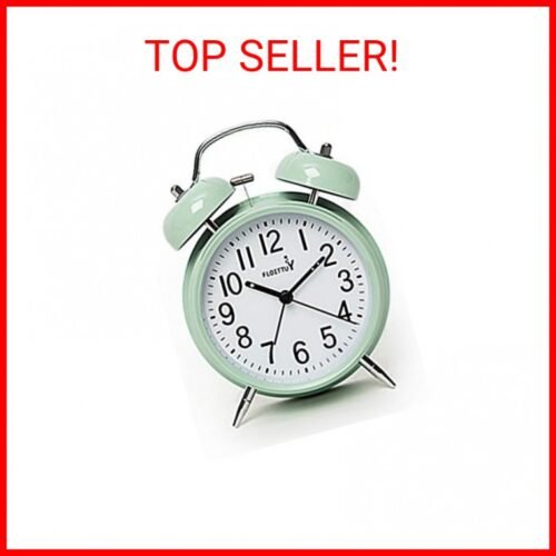 {Loud Alarm for Deep Sleepers) 4'' Twin Bell Alarm Clock with Backlight for Bedr