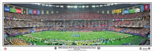 LSU Tigers 2008 Allstate BCS National Championship Game Panoramic Poster 5023