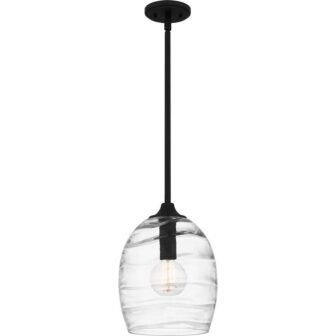 Lucy 1-Light Matte Black Pendant Light