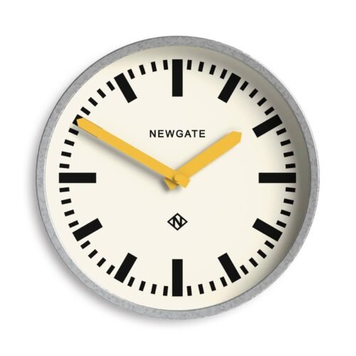 ® Luggage Wall Clock | Modern Retro Metal Station Clock | 12 inch | Deep galv...