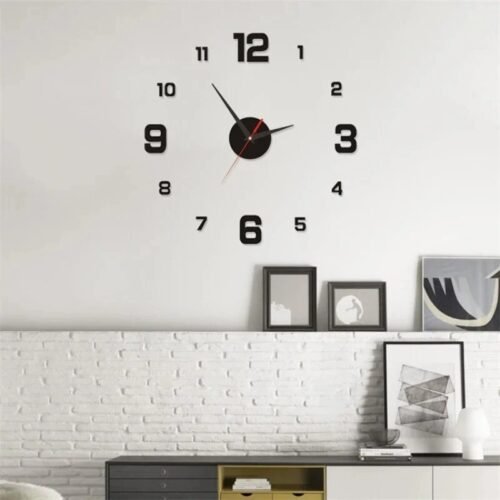 Luminous 3D DIY Wall Clock Silent Modern Home Decor for Living Room/Bedroom