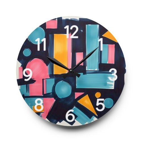 Luxury Abstract Wall Clock – Bold & Colorful Design for Elegant Interiors