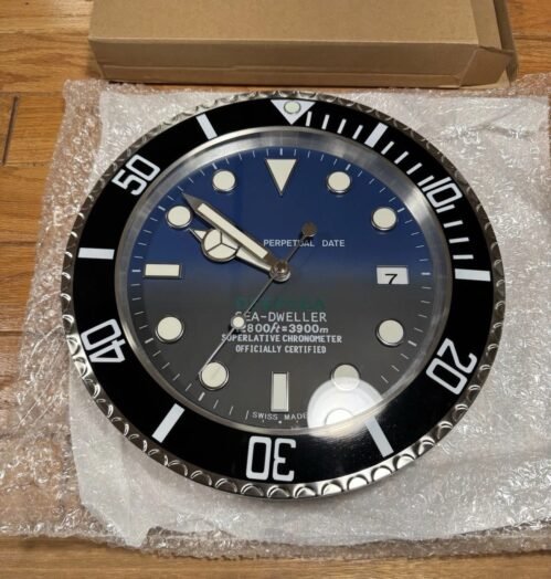 Luxury GMT Wall Clock - Deep Sea Colorway | Exclusive | Metal Frame 14 Inch