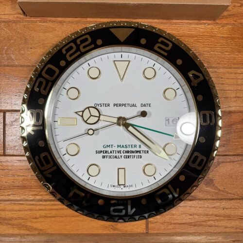 Luxury GMT Wall Clock - Gold Colorway | Exclusive | Metal Frame 14 Inch