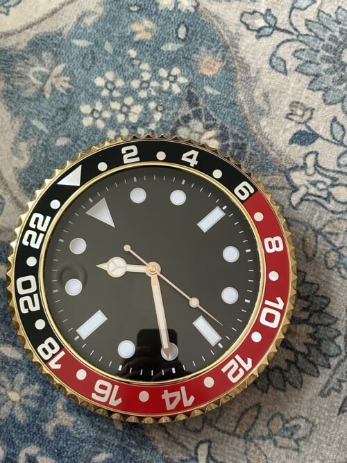 Luxury Statement Piece Wall Clock- Sub Design Silent Sweep Gold 200$ value