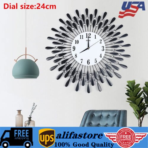 Luxury Wall Clock Modern Nordic Style 3D Metal Clocks Home Decor Art Living Room