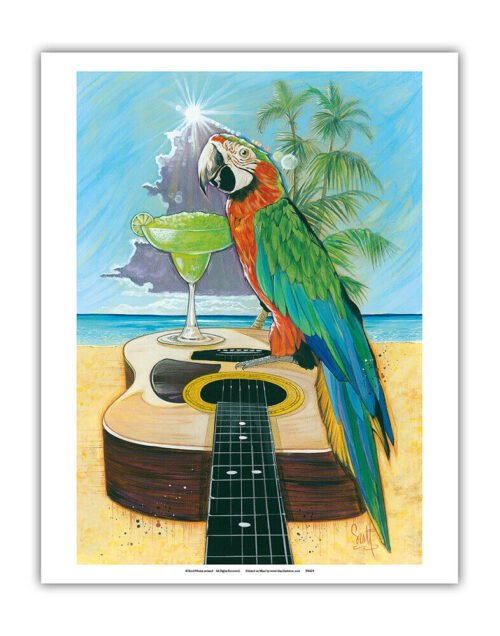 Macaw-garita - Great Green Macaw with Margarita by Scott Westmoreland