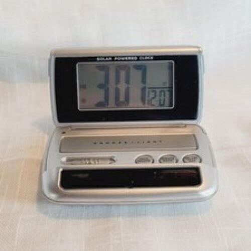 Magellan Travel Size Pocket Size LED Alarm Clock Adjustable Time Zones Works