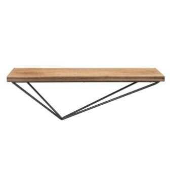 Magnolia Ranch Pine Floating Shelf with Diamond Asymmetrical Bracket
