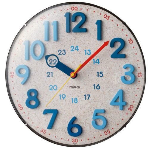 MAG Wall Clock, Analog, Radio-Controlled Clock, Stylish, Cute, Interior, Dome Gl