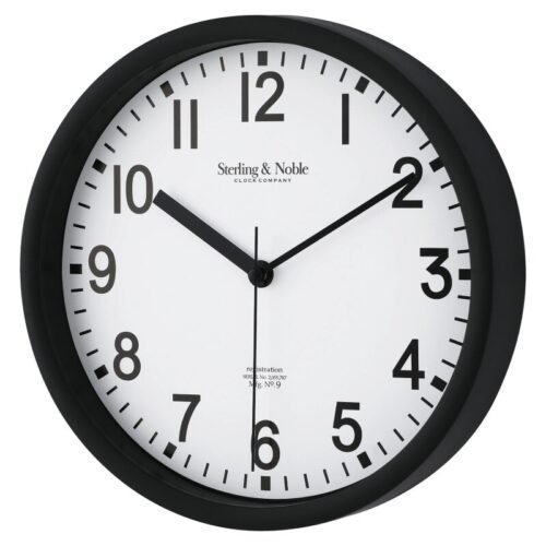 Mainstays Basic Indoor 8.78" Black Analog Round Modern Wall Clock