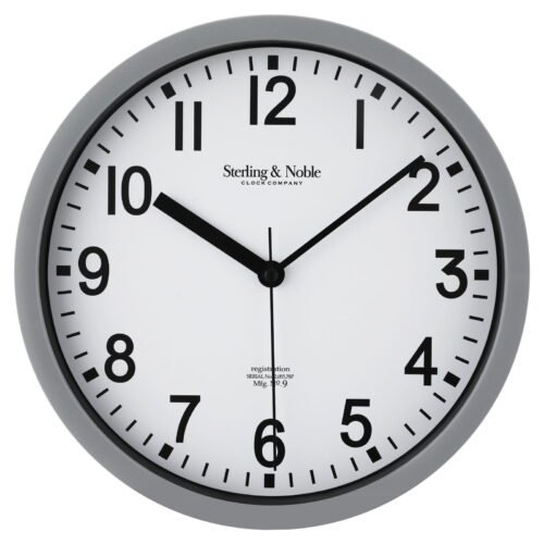 Mainstays Basic Indoor 8.78" Gray Analog Round Modern Wall Clock