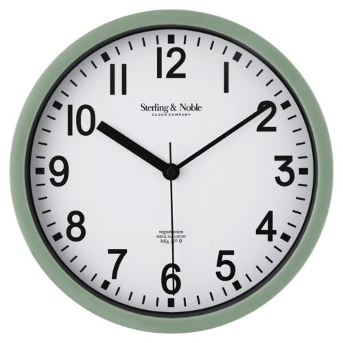 Mainstays Basic Indoor 8.78" Sage Analog Round Modern Wall Clock
