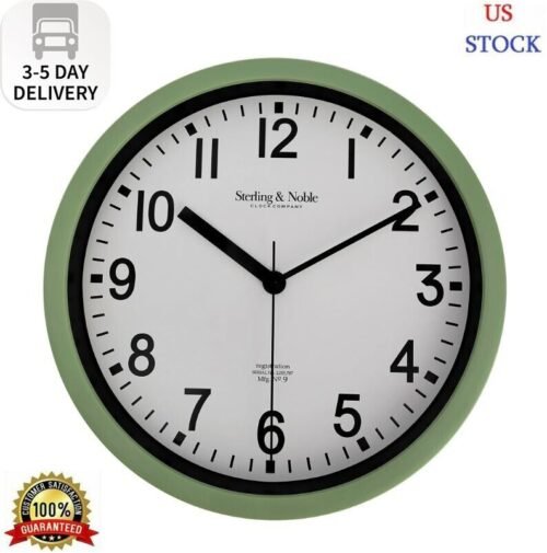 Mainstays Basic Indoor 8.78" Sage Analog Round Modern Wall Clock