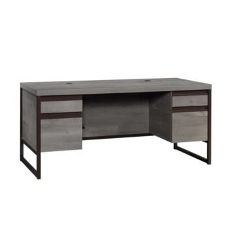 Manhattan Gate 65.984 in. Mystic Oak Executive Desk with Locking File Storage