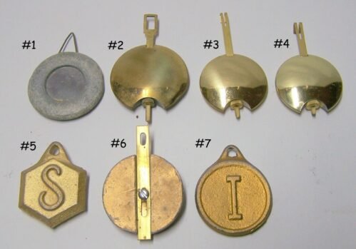 Mantle clock pendulum bobs