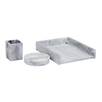 Marbella Collection, 3-Piece Office Set includes: Pen Cup, Catch-All Dish, and Paper...