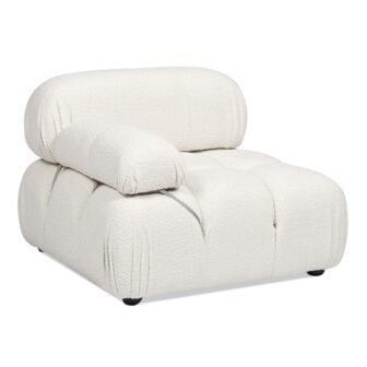 Marcel 36 in. White Boucle Bubble Modular Modern Casual Lounge Living Room