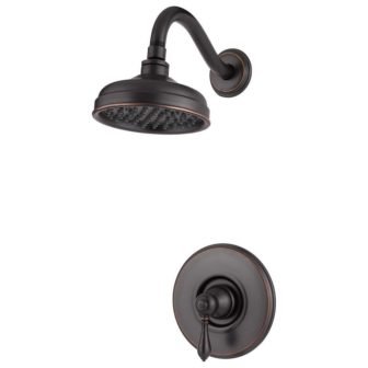 Marielle 1-Spray 1-Handle Shower Faucet Trim Kit in Tuscan Bronze (Valve Not...